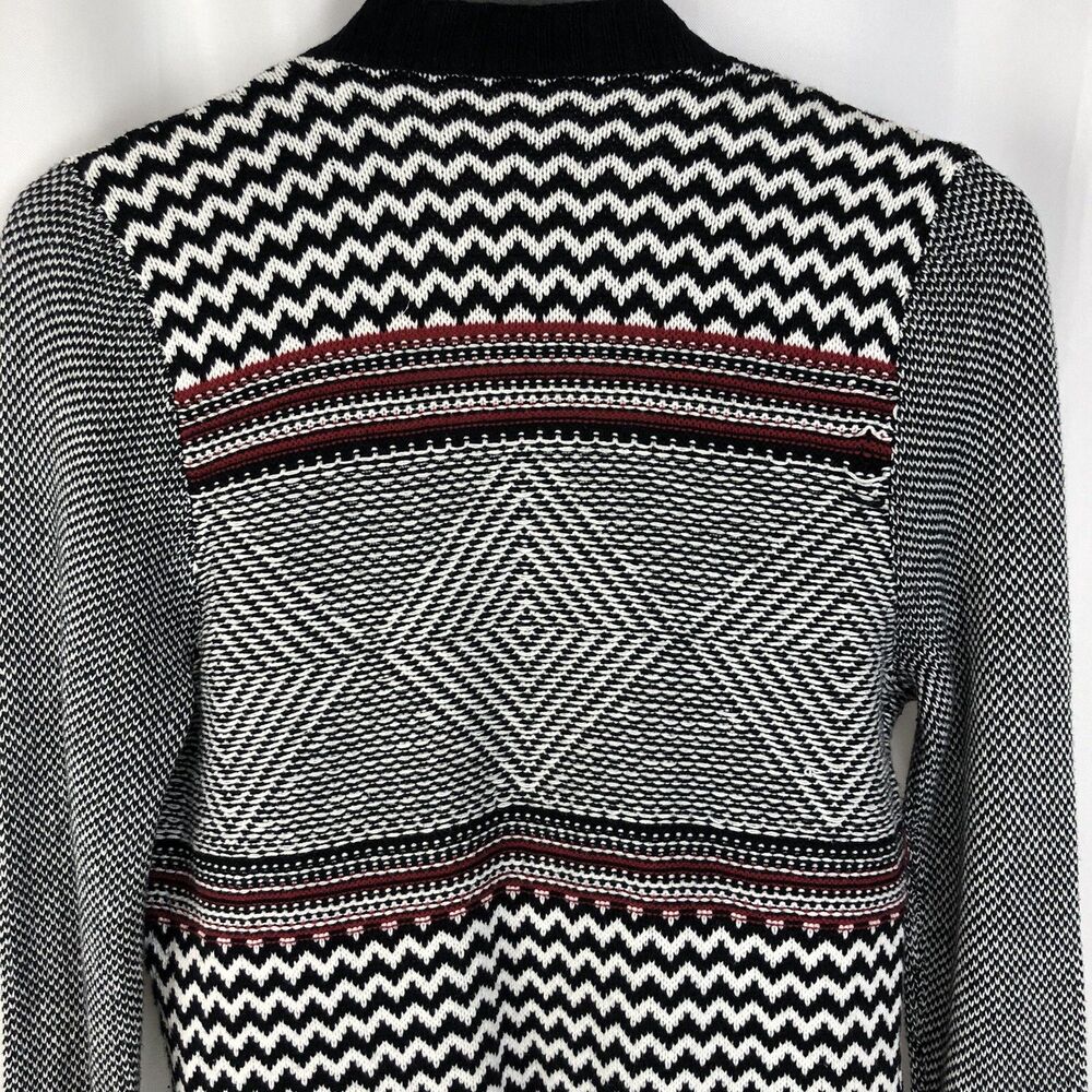 Vanity Womens Medium Open Front Long Sleeve Holyday Cardigan Sweater Fringe M